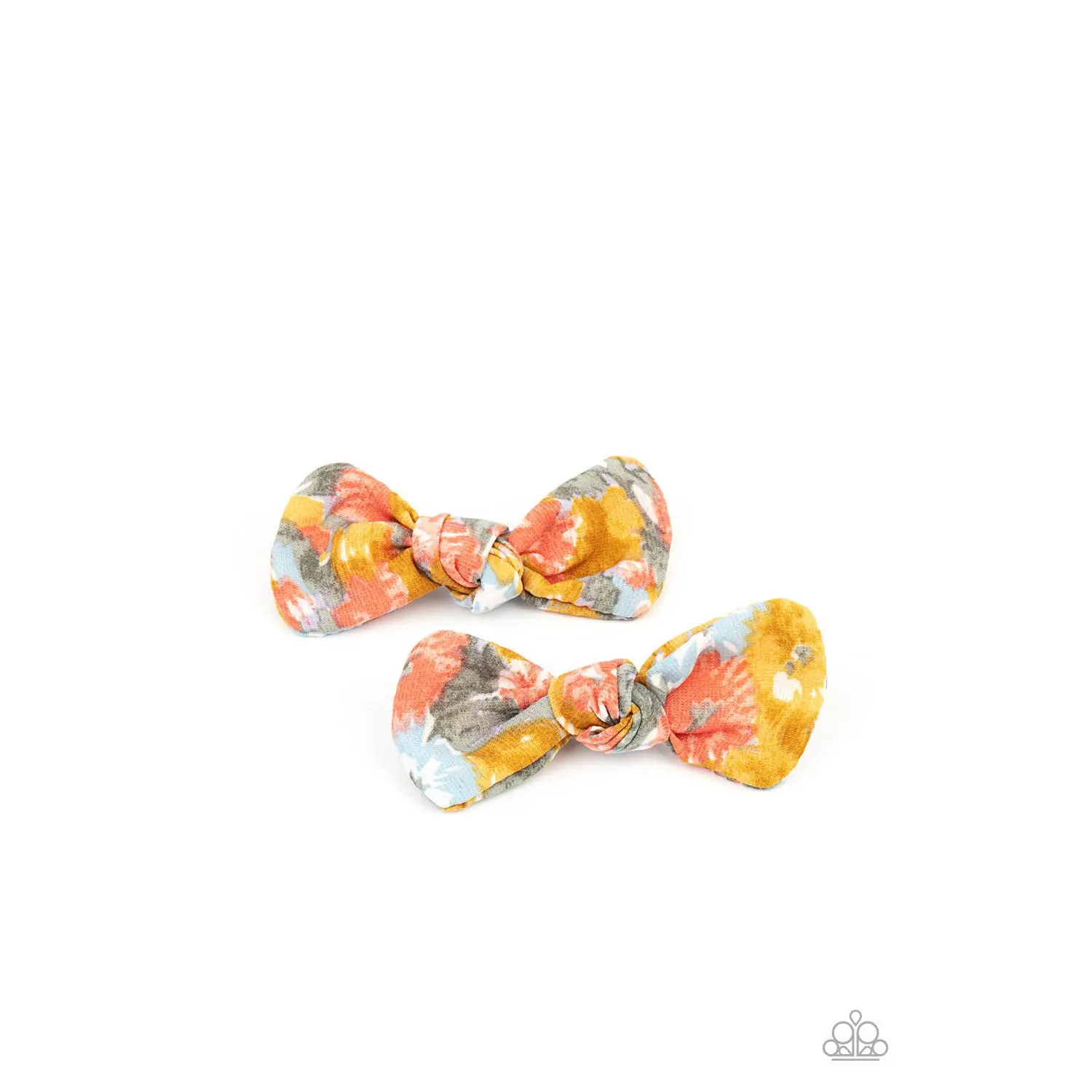 Pastime Picnic - Multi Color Fabric Bow Hair Clip - Paparazzi
