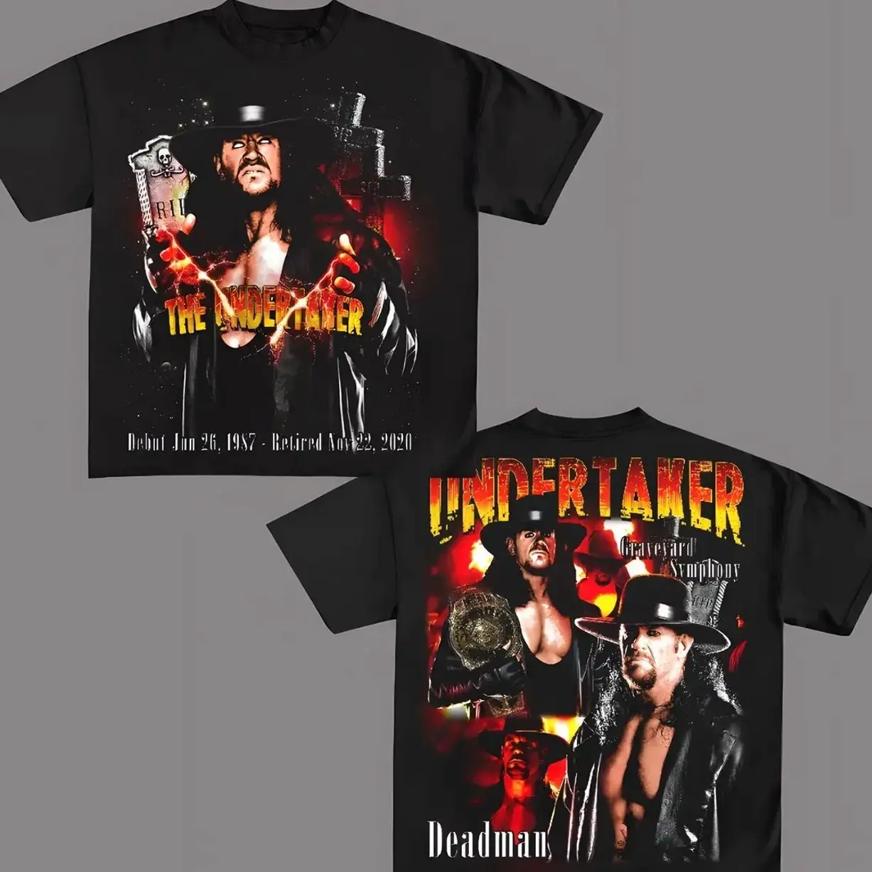 The Undertaker Premium Cotton T-Shirt, The Deadman Graphic Tee, Phenom Vintage Wrestling Shirt, Pro Wrestling Graphic Tee for Fans, Gift for Wrestling Fans, Gift for Boyfriends