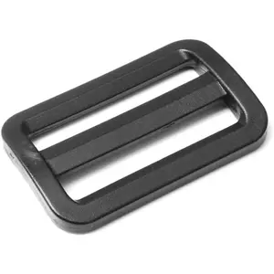 12pcs 1-1/2" Plastic Black Curve Slider Tri-Glide Adjust Tri-ring Buckles For Dog Collar Harness Backpack Straps FLC129