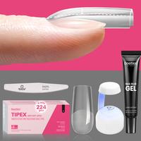 224Pcs Medium Square Nail Tipex Kit