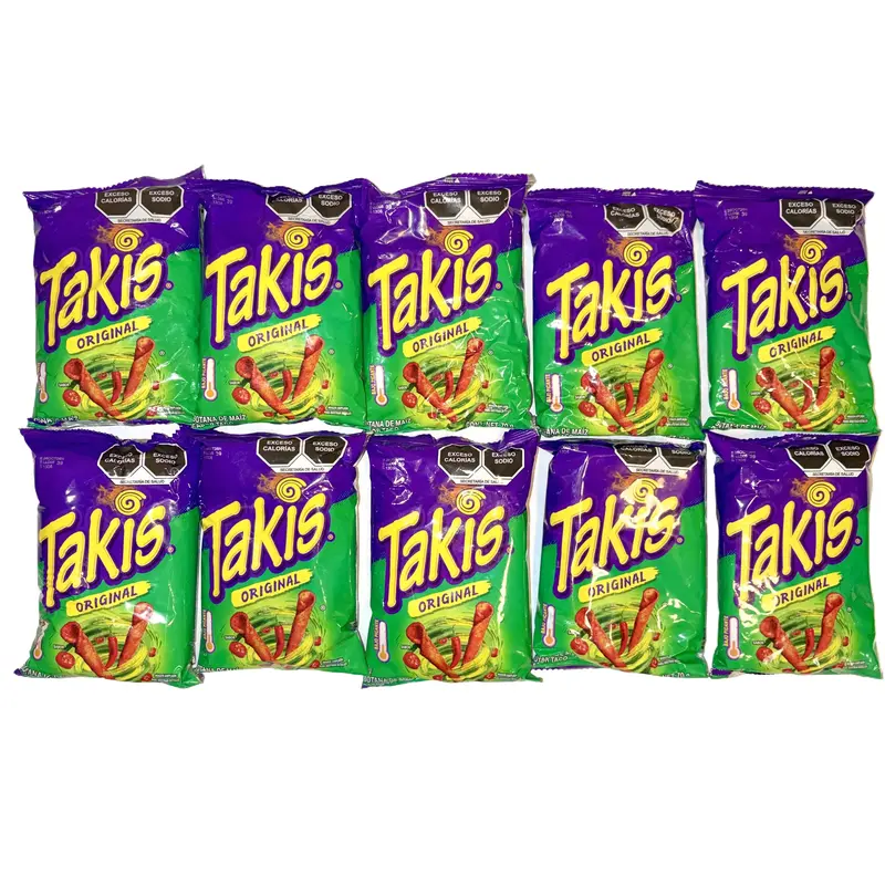 10 - PK TAKIS -  Chips -70 GRAMS PER BAG- Snack Crispy Crunchy Bite - MEXICAN CHIPS - PAPITAS MEXICANAS - SABRITAS