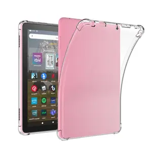 Clear Tablet Case, TPU Transparent Tablet Protective Cover, Tablet Casing, 1 Count Ultra Clear Soft Tablet Protector for 8 Inch Kindle Fire HD 8 & Fire HD 8Plus