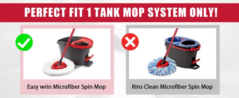 Scrub Brush Replacement Head for O-Cedar EasyWring Spin Mop 1 Tank System Hard Bristle Cleaning Brush Attachment for Bathroom Kitchen Bathtub Floor Easy Install & Clean