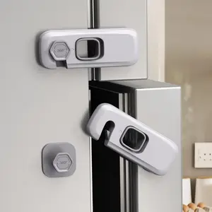 1pcs Child Proof Refrigerator Lock, Fridge Locks for Kids with Sticky Adhesive Pads, Child Safety Locks for Doors, RV Refrigerator, Oven Lock Child Safety Baby Cabinet Locks