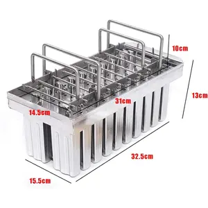 20PCS Stainless Steel  Popsicle Molds Ice   Maker Freezer Tray, Commercial Popsicle  0.8mm Silver secadora  ropa portatil