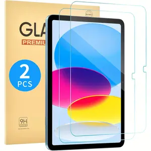 2 pieces of HD screen protectors for iPad 11th Gen (2025) and 10th Gen (2022), 9H hardness tempered glass, scratch-resistant transparent film, touch-sensitive compatible