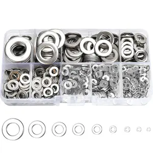 800PCS Stainless Steel Flat Washers Assortment Kit 9 Sizes M2-M12 Fender Washers for Screws Bolts Hardware Set