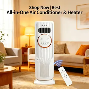 2-in-1 Bladeless Tower Fan & Space Heater – 3 Speeds, 2 Heat Modes, Remote Control, Ice/Water Cooling, Quiet Operation, Year-Round Home Comfort – Perfect for Bedroom, Living Room & Office, Safe for Kids & Pets, High Efficiency Cooling & Heating Solution