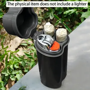 Portable Flip-Top Pre-Rolled Cone High Capacity Storage Box Organiser, Compact Cylinder Design, Durable Plastic Bag, Ideal for Travel Camping Home Use