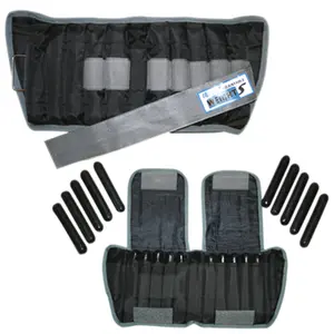 Fabrication Enterprises  Cando Adjustable Ankle Weight, Black - 20 lbs, 2 Count