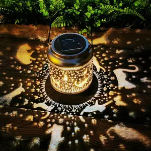 Solar Outdoor  Lantern Garden Decor Birthday Gifts for Women Mon Grandma Metal  Solar Lights Outside LED Lanterns for Yard Patio Lawn Pathway Landscape ()
