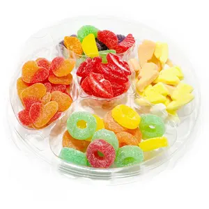 Assorted Gummies Gift Tray – Sour Pucker Lips, Lightning Bolts, Jelly Rings, Fruit Slices & Peachy Hearts – Sweet & Sour Candy Snack