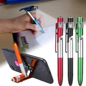 Ballpoint Pen with LED Light Fold Phone Holder