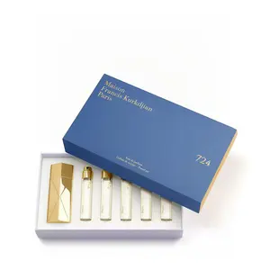 Maison Francis Kurkdjian 724 6 Pc Travel Set for Unisex Eau de Parfum Spray Refills + Globe Trotter Travel Spray Case, 5 x 0.37 Ounce