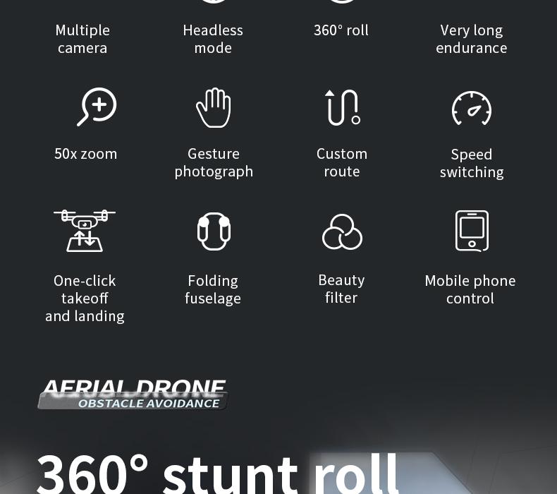 Aerial Drone C13s Pro 2026 - GPS Positioning, 4K UHD EISCamera, 5G WiFi FPV, Brushless Motors, Optical Flow Hover,Intelligent Obstacle Avoidance, Auto Return, 360° Stunt Roll,Two Batteries