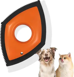 Pet Hair Remover, Furniture Dog Cat Hair Remover, Couch Cat Hair Remover, Pet Hair Removal Tool for Car and Home,Diamond-Shaped Carpet Rake for Pet Hair Removal (Orange)