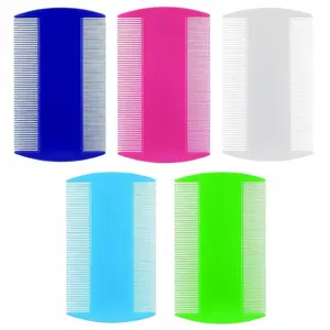 5 Pack Double Sided Fine Tooth Flea Comb Pet Grooming Dandruff Removal Combs for Cats Dogs Puppy