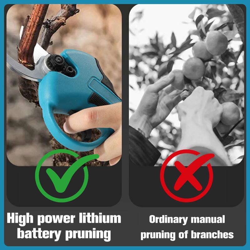 3-in-1 Cordless Pole Saw, Mini Electric Chainsaw and Electric Pruning Shears with 6.5ft Telescopic Pole, 6 Inch Electric Brushless Pole Saw with 2 1.3Ah Batteries for Home Garden Tree Pruning