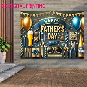 Father’s Day & Dad Workshop Backdrop – Tool Theme Tapestry, Wall Hanging, Photography Background, Polyester HD Print, Garage, Party, Birthday, Indoor Outdoor Decor