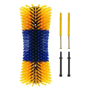 GARVEE Livestock Scratching Brush, Horse Brushes for Grooming, Itch Relief Horse Scratcher Brushes Kit With Two Sets of Mounting Screws for Goat Cattle Cow Sheep Pig