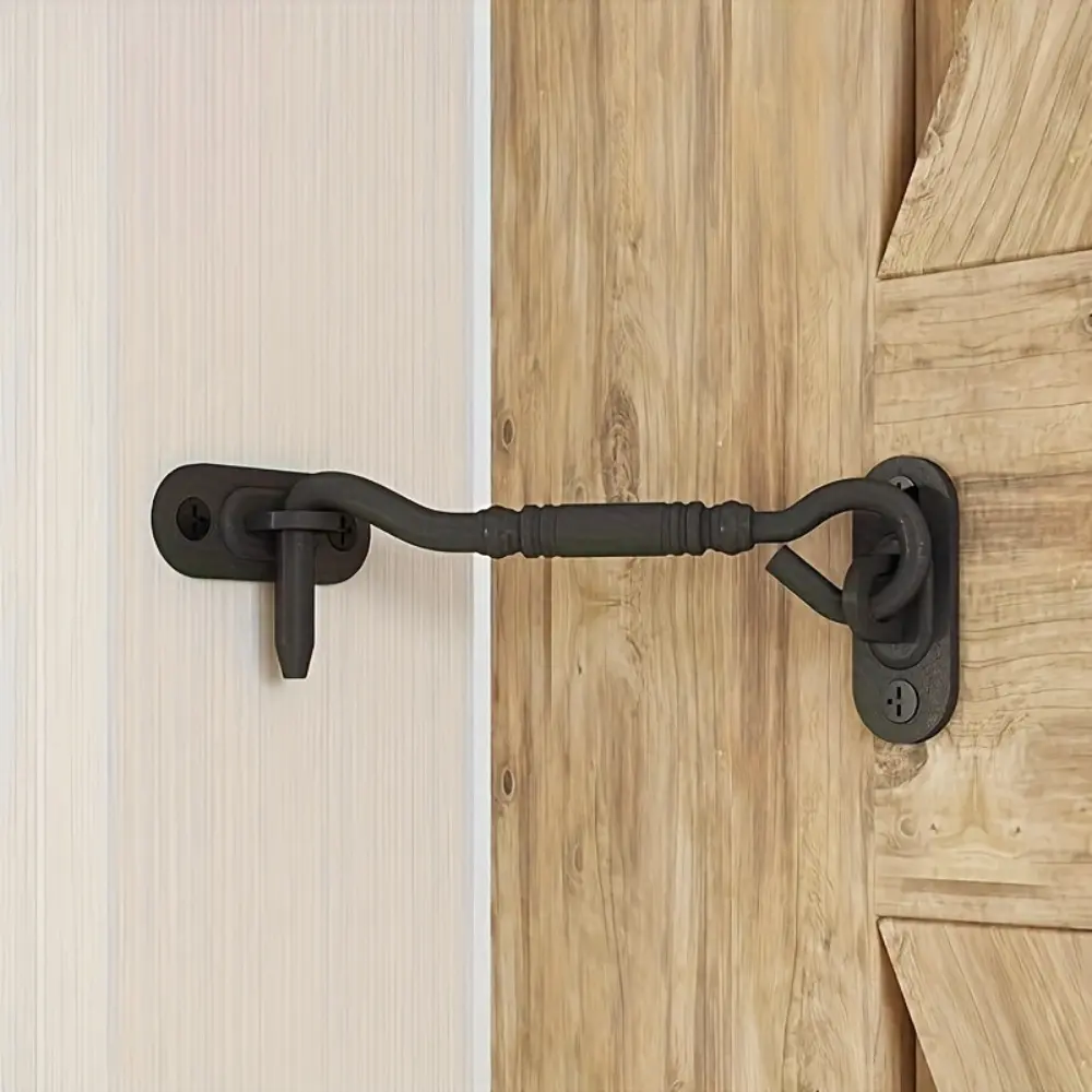 Metal-Privacy Hook Lock, 1 Count Durable Hardware for Sliding Barn Doors and Windows, Home Accessories, Home Decor