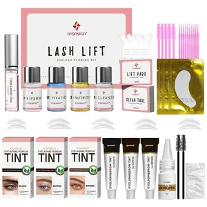 ICOnSIGn eyelash perm set, a popular combination of eyelash perm and eyebrow dye, is a must-have for home salons for 4-6 weeks