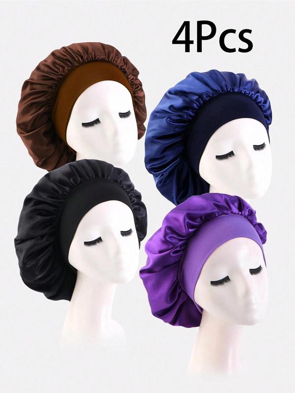Women's Elegant Plain Color Elastic Hair Bonnets for Gift, Summer Outfits 2025 Trendy Soft Comfy Haircare Sleeping Bonnets for Preserving Hairstyle, Lightweight Chic Accessories for Daily Use Women's Elegant Plain Color Elastic Hair Bonnets for Gift, Summer Outfits 2025 Trendy Soft Comfy Haircare Sleeping Bonnets for Preserving Hairstyle, Lightweight Chic Accessories for Daily Use