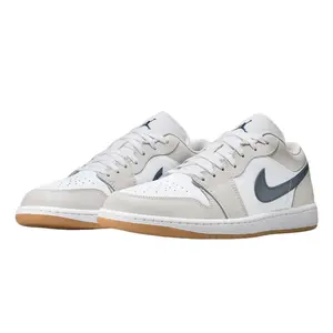 Nike Air Jordan 1 Low Midnight Navy Neutral Grey 553558-146 Men's Fashion Shoes New