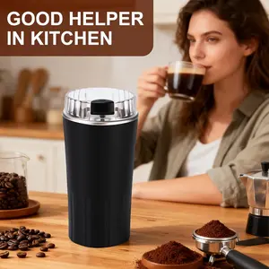 Electric Coffee Grinder for Home, Fine Powder Dry Grinding Machine for Coffee Beans, Herbs, Spices, Nuts & Grains, Portable Kitchen Grinder