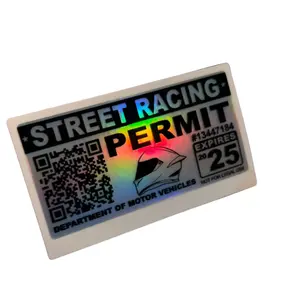 Motorcycle Racing Permit Sticker Decal 2027