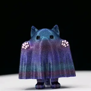 Ghost Kitty 3d print Halloween decor