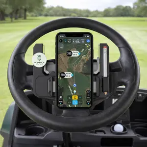 Golf Cart Steering Wheel Phone Mount Flip-Up Cell Phone Holder for Club Car with Secure Grip and Easy Access