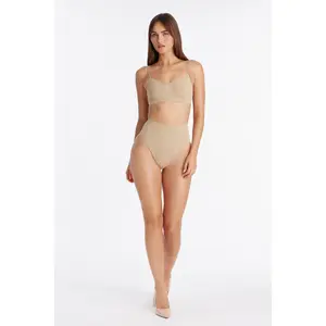 Nova Sculpt Seamless Strong Compression Mid Waist Thong - Sand