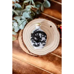 Glass Overlay Dragon Snuff Bottle