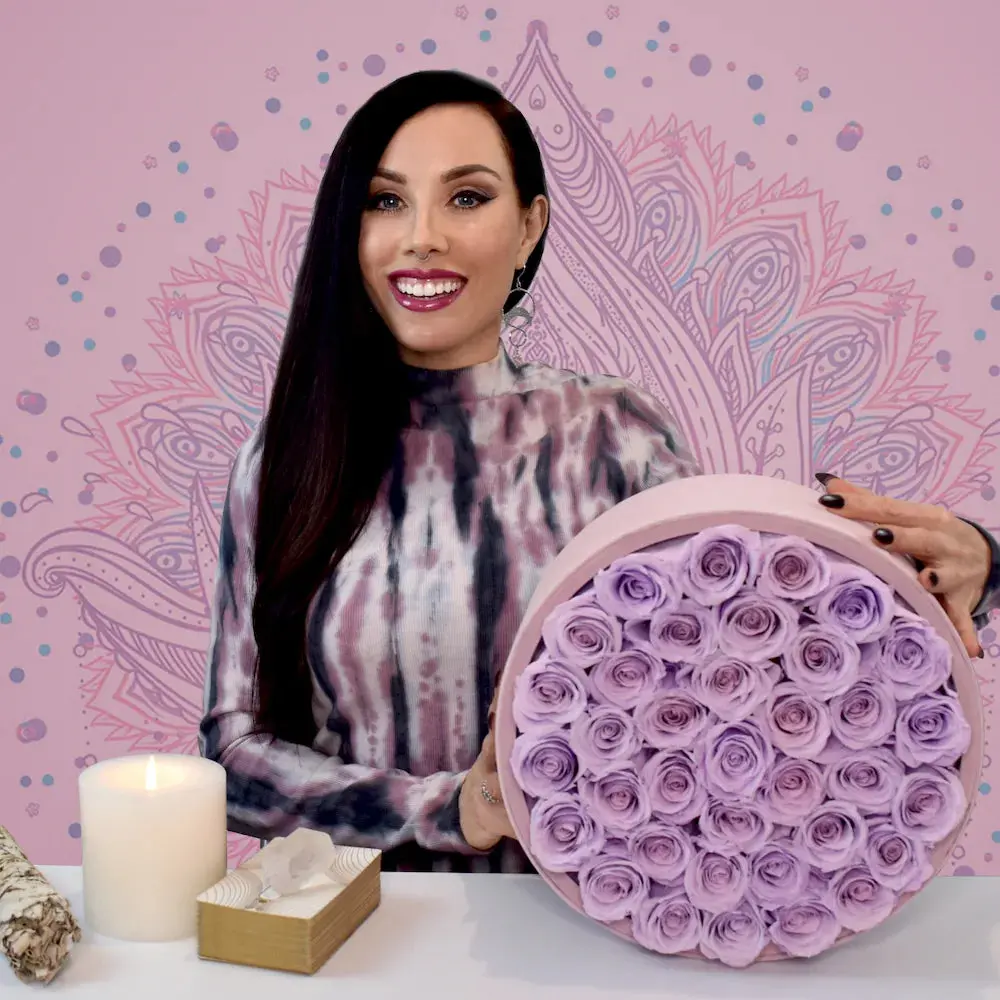 36 Lilac Roses - Suede Box
