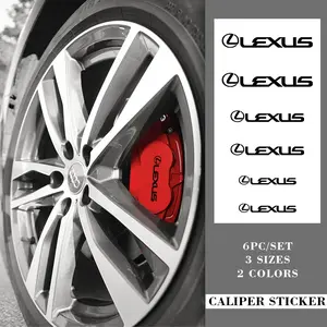 Lexus Car Brake Caliper Sticker, Personalized Performance Modification Decal, High Temperature Resistant Brake Caliper Decoration, Car Stickers