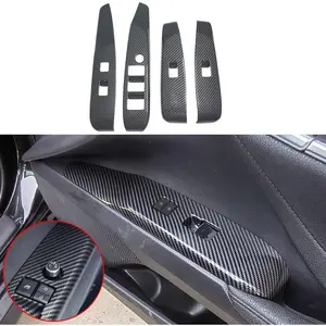 Interior Door Window Switch Panel Cover Trim, Window Control Button Trim Auto Parts Accessories for Toyota Camry 8th-9th Gen (2018-2025, Left Hand Drive) Car Interior Stickers