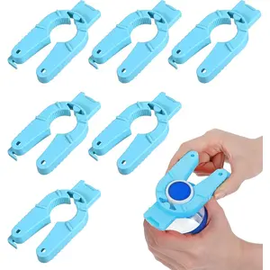 Bottle Openers for Seniors, 6 count Plastic 3-in-1 Multi-Purpose Water Bottle Opener for Soda Can Cap, Easy Grip for  Hands Seniors  (Blue)