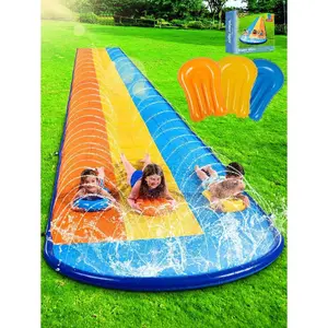 18ft/22.5ft/32.5ft Water Slide and Inflatable Boards, Double/Triple Lawn Water Slides