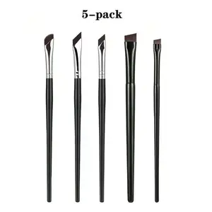 5pcs Makeup Brush Set Eyebrow Liner Brush Aegyo Sal Brush Sickle Detail Eye Brush Beauty Tool Fine Small Brush Head Precisely Draw Brow Line and Aegyo Sal Sickle Shape Fits Eye Curve Beginner Friendly Perfect Eye Makeup