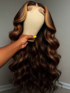 28 Inch 13x6 Ombre Lace Front Wigs Human Hair 180 Density 1B/30 Highlight Ombre 13x6 HD Transparent Lace Front Wigs Human Hair Colored Balayage Wig Body Wave Human Hair Wigs for Women Glueless HD Wigs Lace Frontal Wig