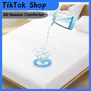 White Waterproof Mattress Shield | Liquid-Proof, Washable - For Kids/Pets/Adults