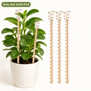 3/6/8 PCS Electroculture Plant Stakes, 12 Inch Copper Coil Garden Stakes, Copper Wire Antenna Plant Supports for Vegetables, Flowers, Herbs & Outdoor Garden Growing Use