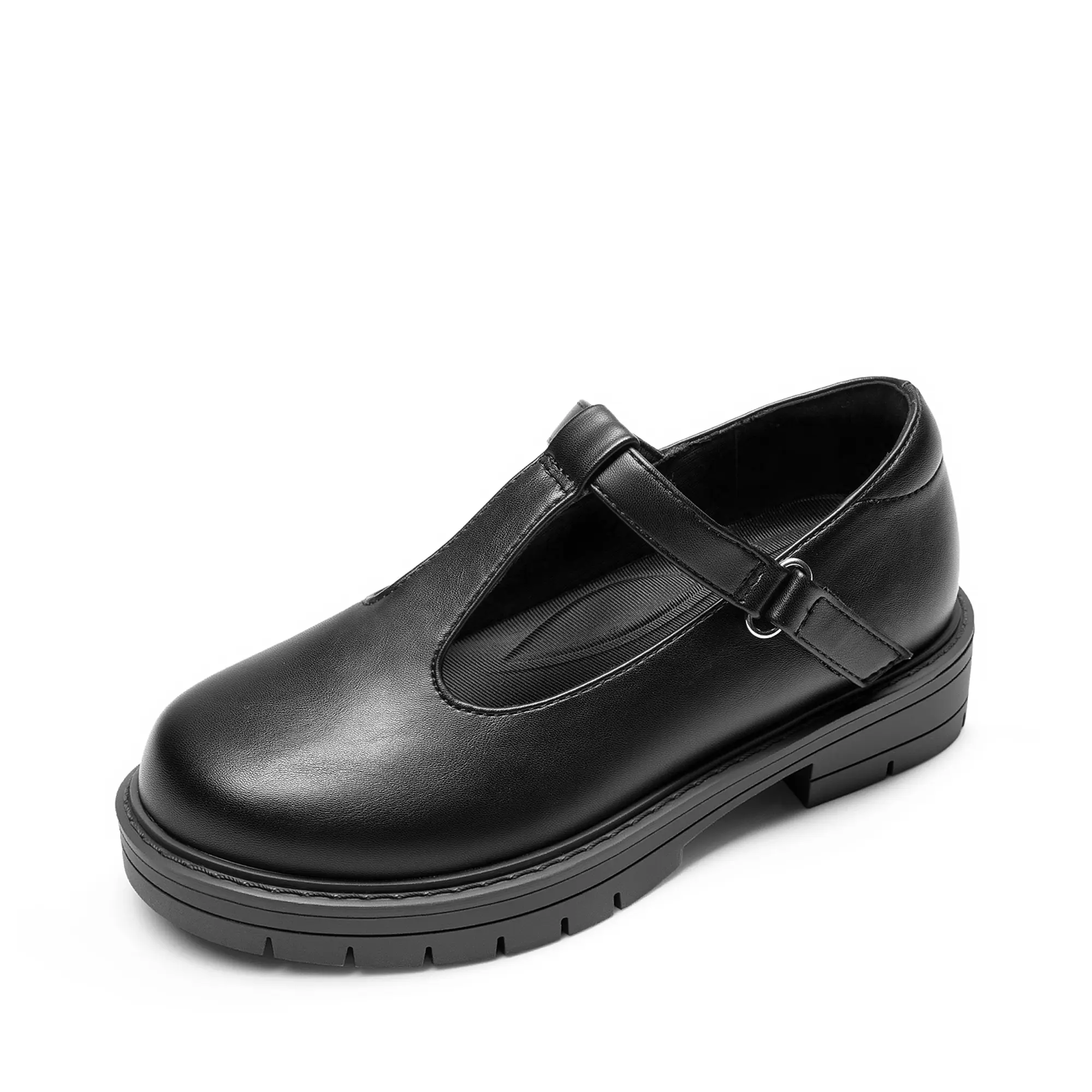 DREAM PAIRS Girls Mary Jane School Uniform Shoes | Classic Back to School Platform Flats Arch Support Girl Dress Shoes Chunky Dress Heel T-Strap cushioning Loafers