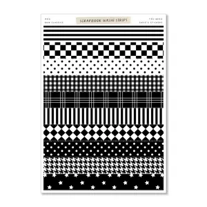 Black & White Classics • Scrapbook Washi Strips