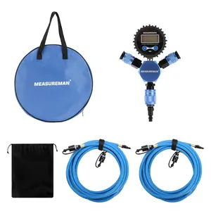 Measureman Off-Road Rapid 4-Tire Inflation & Deflation System — Portable Kit for Simultaneous 4-Wheel Inflation/Deflation, Featuring a Digital Pressure Equalizer Gauge for Precise Overlanding Tire Pressure Control