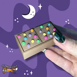 The Foxy Hipster Out of this World Brownie Fidget Clicker 3D Printed 2 Clickers Pure Awesomeness Sensory Toy for Kids Over 3 Years