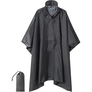 Raincoat 3-in-1 Multifunctional Cloak Waterproof Breathable Tactical Poncho for Summer Cycling Outdoor Hiking