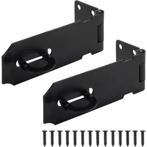 2 Pack Door Locks Hasp Latch, 4 Inch Stainless Steel Heavy Duty Lock Hasp, Padlock Latch with Screws for Personal  and  Protection