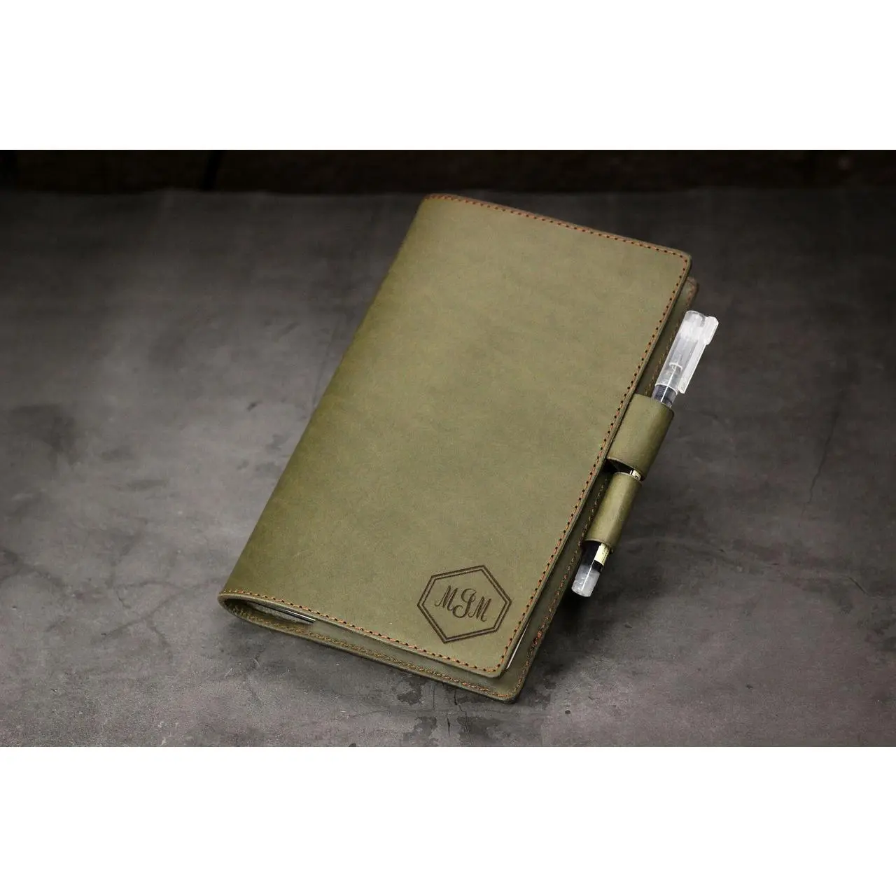 Leather Notebook Cover Set - Grey Minerva Leather Notebook Cover Set - Grey Minerva